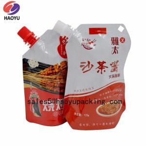 Food Packaging Chili Sauce 5 Oz, 10oz, 12 Oz Stand up Pouch Barbecue Sauce with with Spout