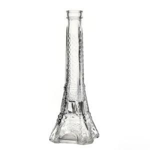Glassware Factory Wholesale Wine Glass Bottle Tower Shaped Container for Liquor Beverage