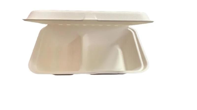 Sugarcane Bagasse Box Food Container to Go Tableware Biodegradable Tableware