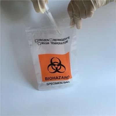 Clinics Hospital Specimen Transport Ziplock Pouch Biohazard Reclosable Bags with Documents Pocket