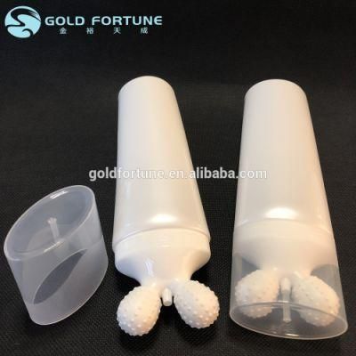 Plastic Cosmetic Tube with Massaging Applicator