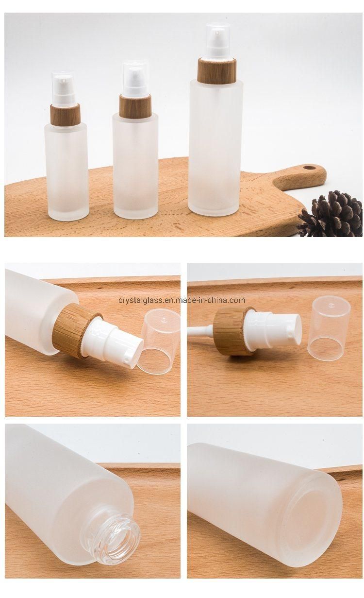 Hand Lotion and Face Lotion Bottle with Bamboo Cover