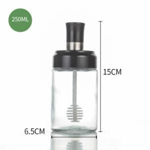 250ml Spice Jar Salt and Pepper Bottle Moisture-Proof Lid Spoon Seasoning Container Kitchen Seasoning Bottle