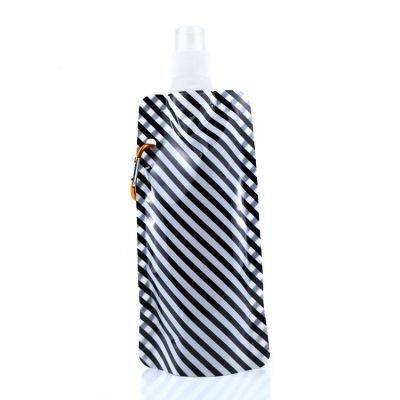 BPA Free Foldable Collapsible Plastic Drinking Water Bottle Pouch Bag