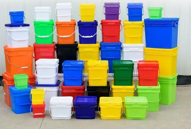 Factory Direct Customize Color Cheap Hot Sale Small Large 2 5 8 10 15 18 20 L Food Grade Safe PP White 5 Gallon Square Plastic Bucket for Paint Popcorn