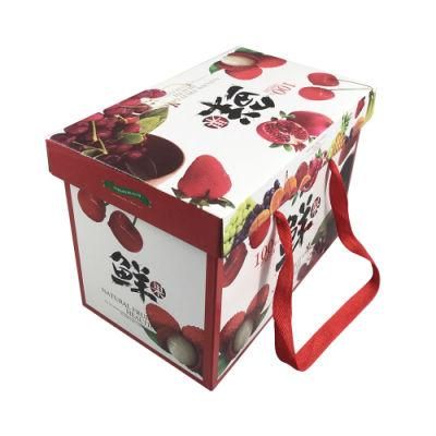 Custom Banana Apple Cherry Packaging Carton Corrugated Box with Lid