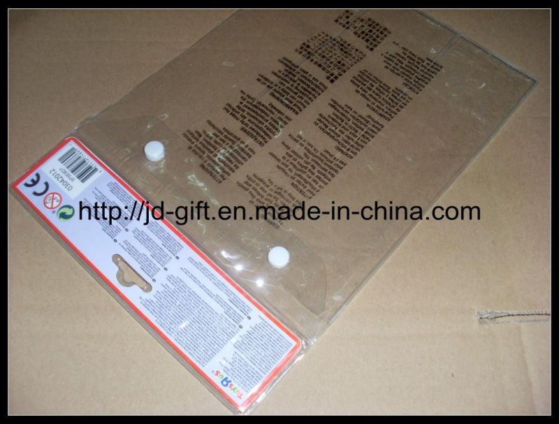 Transparent Plastic Packaging Bag with Hole, Supermarket Package Bag,
