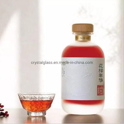 Manufacturers Direct Fruit Juice Bottles Transparent Glass Bottles Drinking Bottles Frosted Wine Bottles 250ml 500ml
