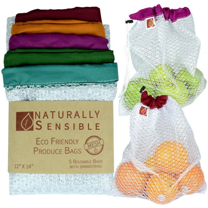 Reusable Product Bag Sturdy Mesh Grocery Bags Plastic Frosted Storage Fruit Net Bag Vegetable Packing