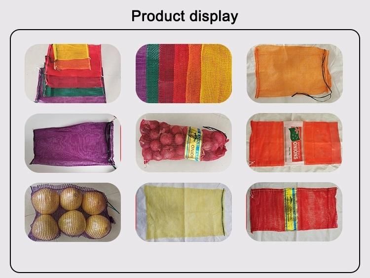 High Quality Vegetable Net Bag Mesh Drawstring Cosmetic Bag PP Mesh Plastic Bag for Vegetables