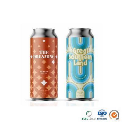 Professional Manufacturer Beverage Customized Printed or Blank Epoxy or Bpani Lining Standard 500ml Aluminum Can