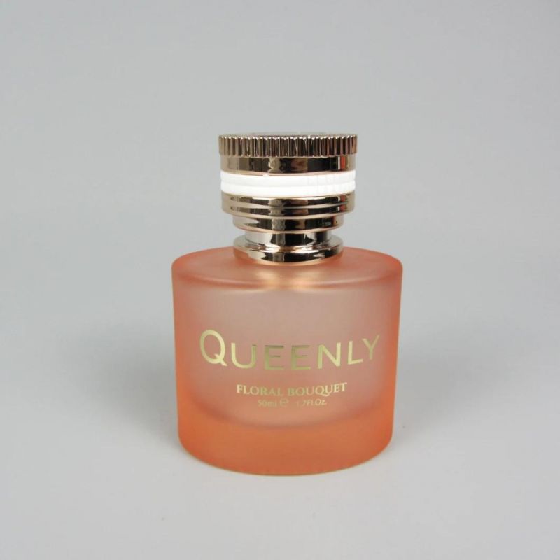50ml Luxury Design Glass Perfume Spray Bottle with UV Metal Cap