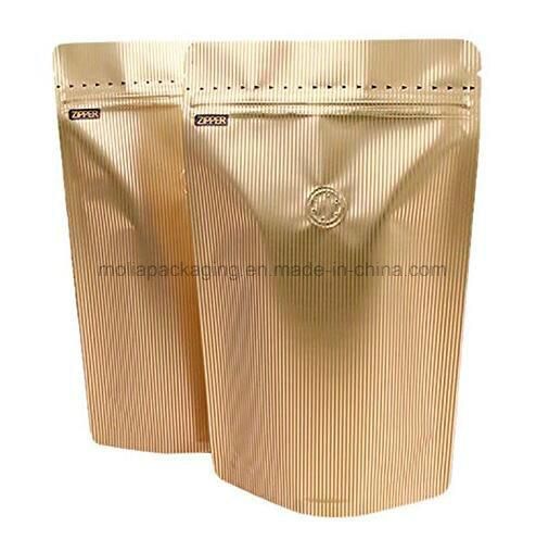 Custom Stand up Pouch Coffee Nut Plastic Packing Bag with Zipper and Tear Notches