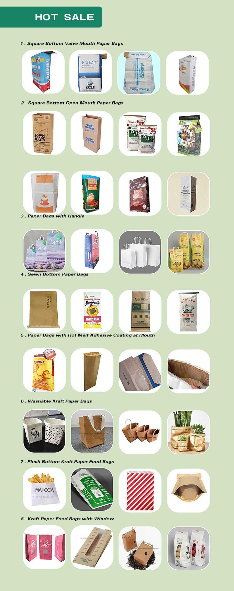 Milk Flour Powder Packaging Paper Bags with PE Bag Cross Bottom Paper Bag Multiwall Layers Sacks 25kg