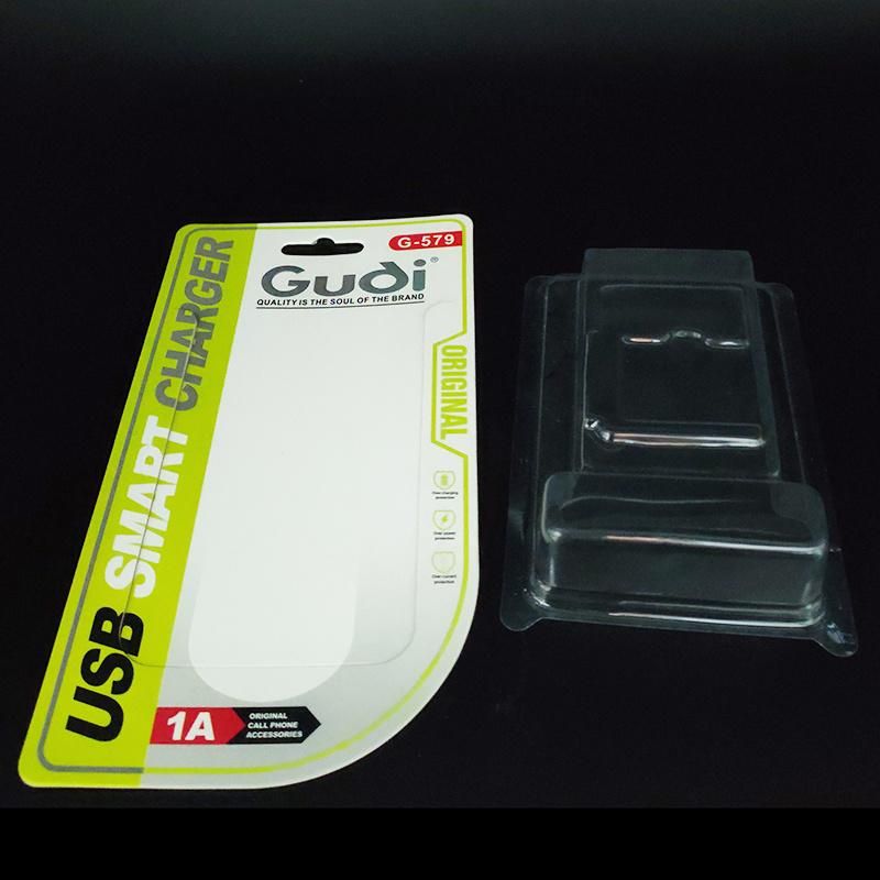 hot-press forming Custom Heat Sealing Resistant Clear Plastic Blister tray Packaging with Paper Card