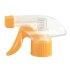 Customized Colored Orange and Clear Plastic Trigger Sprayer with Special 3 Finger