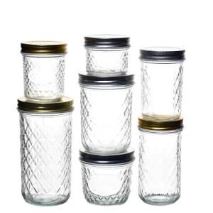 Brand Practical Hot Sale Empty Transparent Round Drop Resistant Glass Jars Made in China