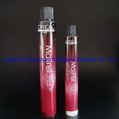 Hair Dyeing Cream Tube Pure Collapsible Soft Aluminium Empty Metal Cosmetic Packaging
