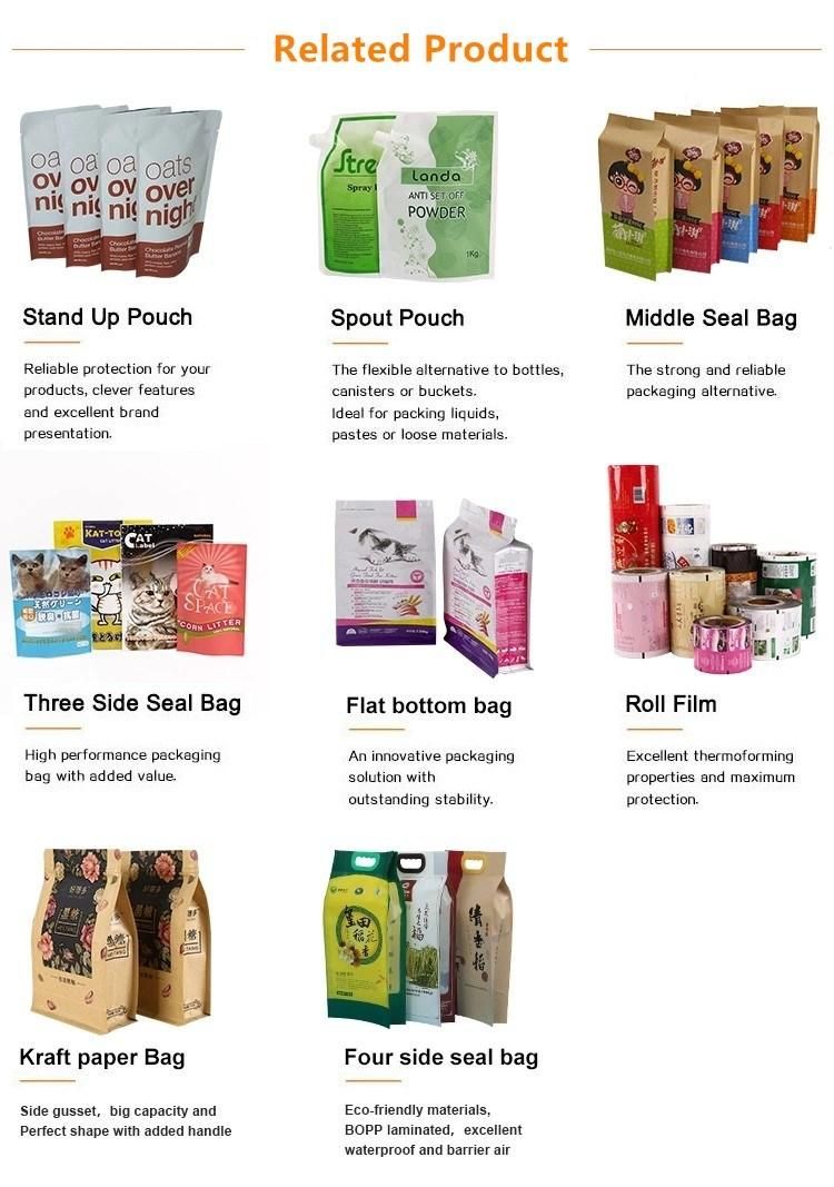 Custom Printed Food Aluminum Foil Flat Bottom Zip Bags Plastic Food Packaging Bag Dog Treat Pouch Pet Food Bag