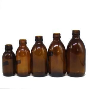 Wholesale Empty 30ml 60ml 100ml 125ml 150ml 200ml Syrup Medicine Oral Liquid Pharmaceutical Amber Glass Bottle