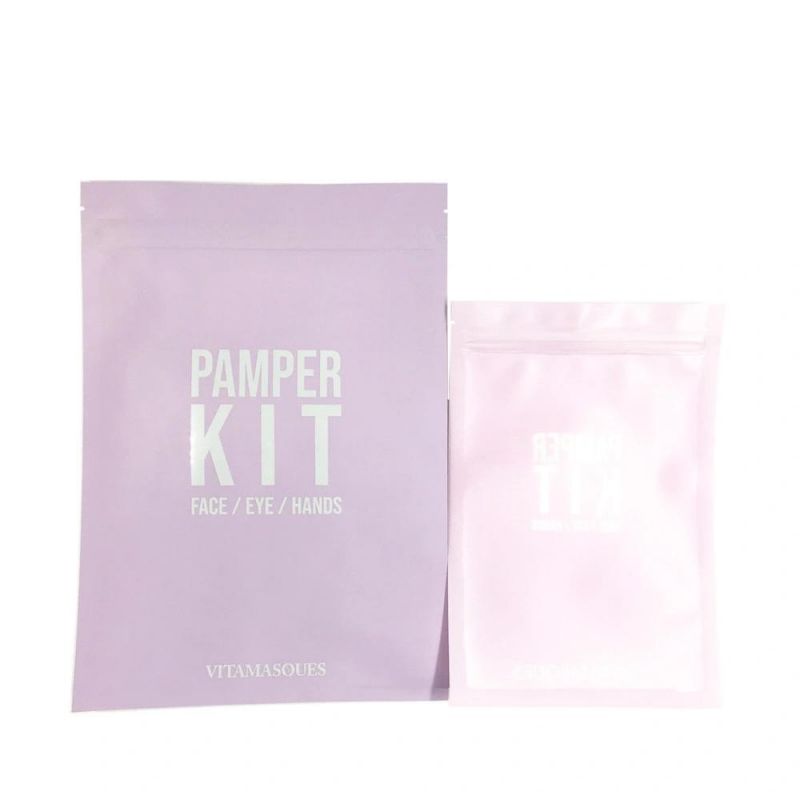 Custom Print Pink Plastic 3 Side Sealed Bag