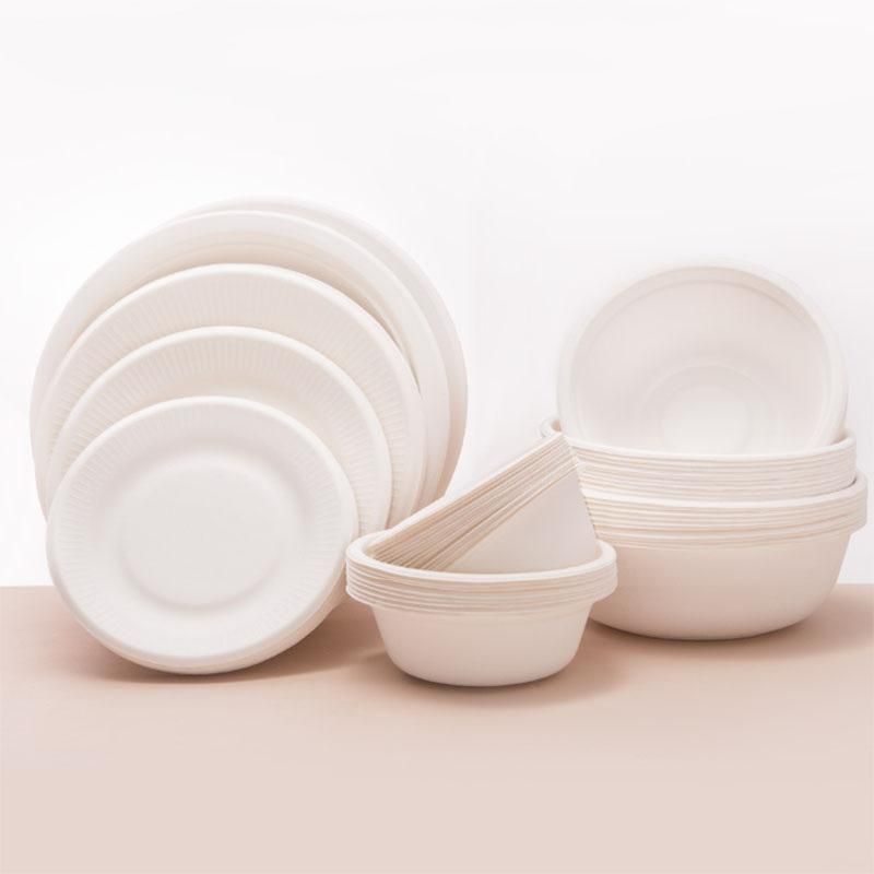 Large Food Containers Compostable Biodegradable Tableware Bagasse Bowl