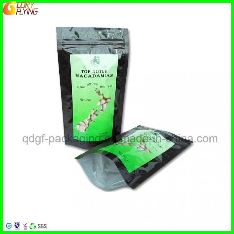 Aluminum Foil Stand up Zipper Plastic Bag for Nuts, Chocolate, Food Packaging