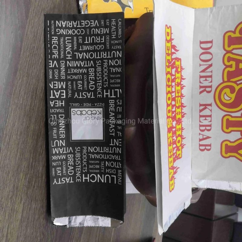 Disposable Aluminium Foil Paper Bag Doner Kebab Bag