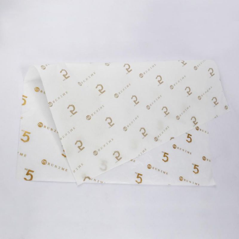 Clothing Packaging Custom Black Tissue Wrapping Paper with Gold Logo