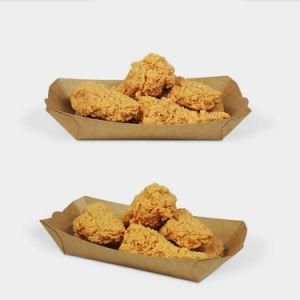 Kraft Paper Food Tray Take Away Fried Chicken Paper Boat Tray