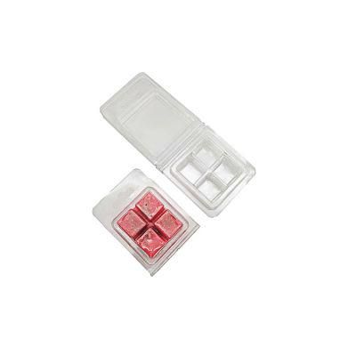 Recyclable Pet 4 Cavity Plastic Clamshell Wax Melt Packaging Box