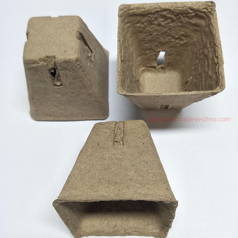 Eco-Friendly Biodegradable Square Waterproof Pulp Seedling Cup Good Quality