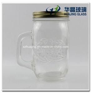 750ml 25oz Glass Jar with Handle and Lid