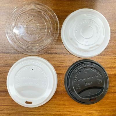 Custom Printing PLA Certificated Eco Compostable Coated Coffee Cup Paper Lids