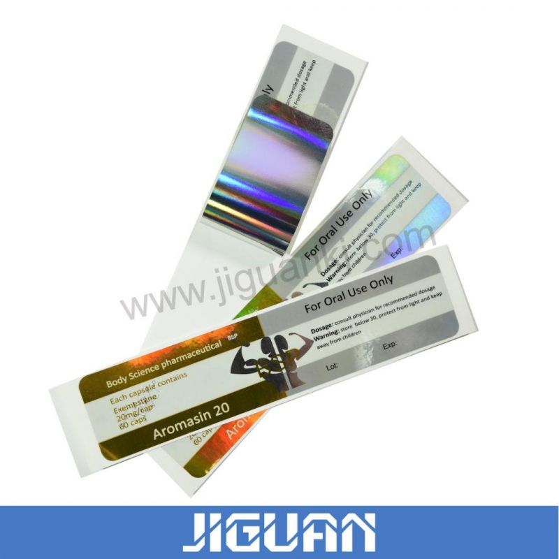 Medecine Packaging Adhesive Hologram Pharmaceutical Steroid Label