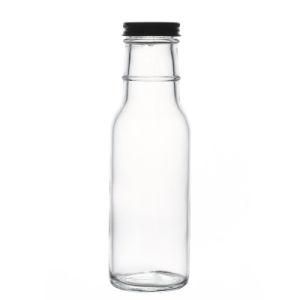 Factory Direct Sale Screw Top Kitchenware Clear Empty Customize Glass Sauce Bottle