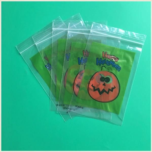 OEM Service Food Grade Plastic Packaging Zip Lock Bag for Candy/Biscuit Halloween