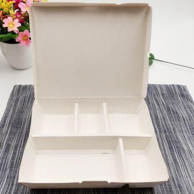 Japanese Sushi Pack Food Grade Paper Pulp Box for Food with Clear Lid