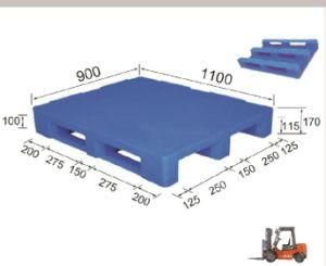 Heavy Duty Factory Price HDPE Plastic Pallet (flat surface and big nine feet)