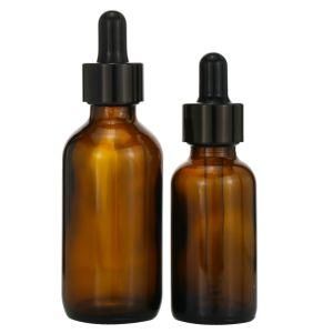 Wholesale Essential Oil E Liquid 1 Oz 30ml Amber Round Boston Glass Dropper Bottle