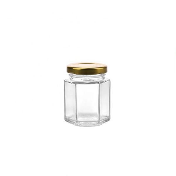 100ml Hexagon 3oz Empty Jam Food Storage Honey Glass Jar Glass Container