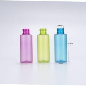 90ml Colorful Plastic Pet Flat Shoulder Bottle