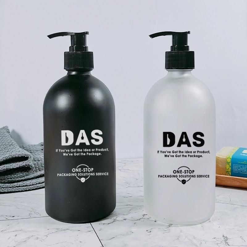 375ml 500ml Glass Shampoo Conditioner Bottle Liquid Hand Wash Soap Dispenser Pump Bottle in Bathroom Home Hotel