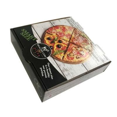 Special Wooden Board Grain Printing Pizza Boxes
