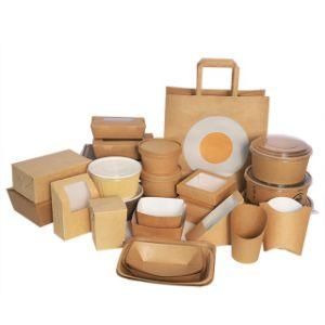 Fashion Packaging Paper Boxes Container Food Take Away Custom Logo Paper Food Box