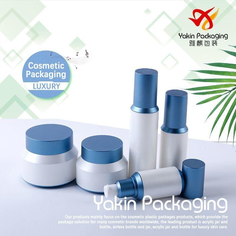 White Cosmetic Acrylic Empty Plastic Bottle for Customized Skincare Package