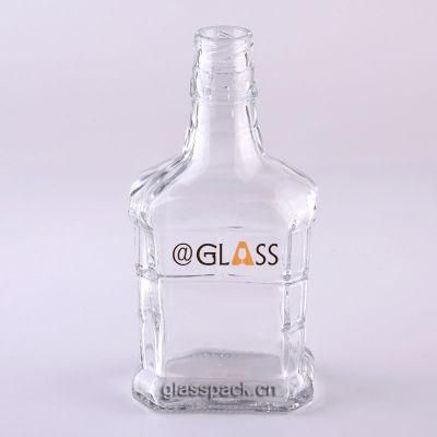 Wholesale Rectangle Shape Glass Liquor Bottle Alcohol Wine