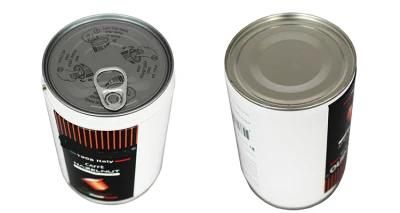 Welding Round Coffee Tin Box Coffee Can with Valve Lid