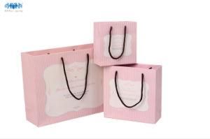 Classy Pink-Colored Printed Paper Shopping Bag for Gifts/Apparels/Toys