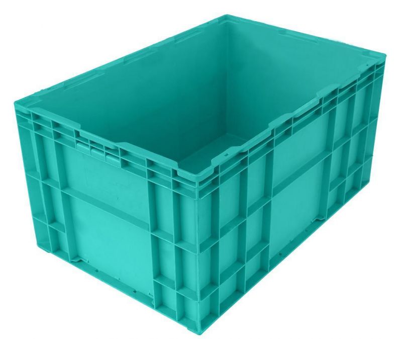 HP6e Plastic Turnover Logistics Container Box HP Standard Auto Parts Logistic Box Durable Opaque Plastic Storage Boxes